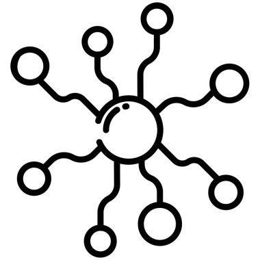 Molekül. Web simgesi basit illüstrasyon