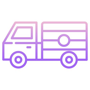 kamyon web simgesi basit illüstrasyon