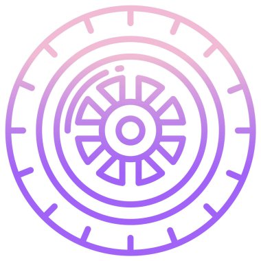 Beyaz arkaplandaki basit lastik vektör simgesi