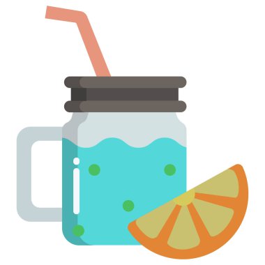 Web için basit bir içecek vektör simgesi çizimi