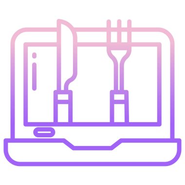 dizüstü bilgisayar simgesi, vektör illüstrasyonu