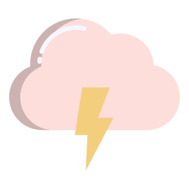 Basit vektör simgesi, fırtınanın gösterimi