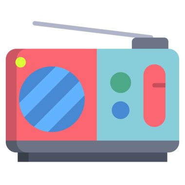 Radyo. Web simgesi basit illüstrasyon 