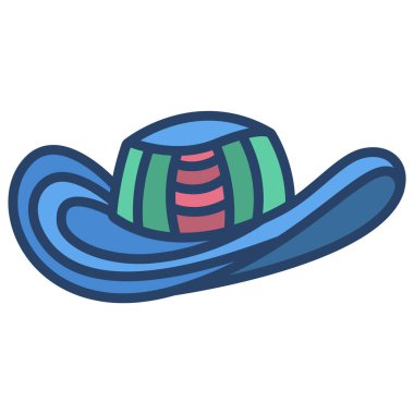  hat web simgesi, vektör illüstrasyonu