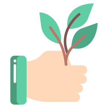 El simgesindeki bitkinin vektör illüstrasyonu