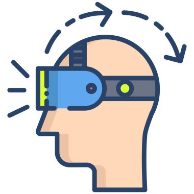 VR web simgesi basit vektör illüstrasyonu