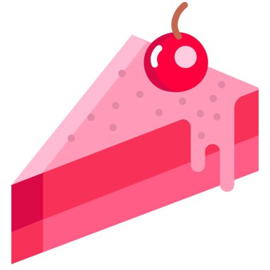 Kek ikonu. Web için pasta vektör simgelerinin özet çizimi