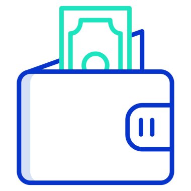 cüzdan web simgesi, vektör illüstrasyonu 