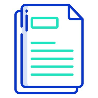 Belge. Web simgesi basit illüstrasyon