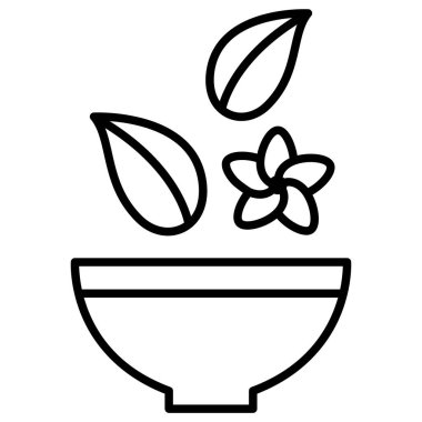 Basit vektör simgesi, Ayurvedic kase çizimi