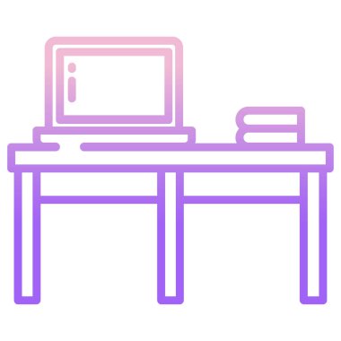 Basit vektör simgesi, ofis tablosunun çizimi 