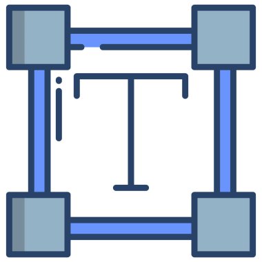 tipografi web simgesi basit vektör illüstrasyonu