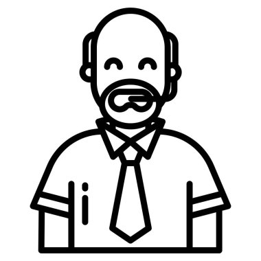 İş adamı. Web simgesi vektör illüstrasyonu