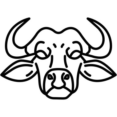 Boğa kafası ikonu. vektör illüstrasyonu