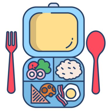 Lezzetli Beslenme Kutusunun vektör çizimi