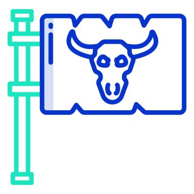 İnek. Web simgesi basit illüstrasyon 