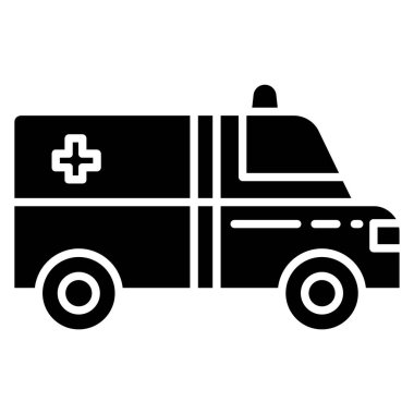 Basit vektör simgesi, Ambulans illüstrasyonu