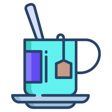 Kahve fincanı vektör satırı simgesi