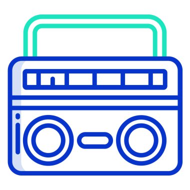 Müzik kutusu simgesi. Basit resimleme