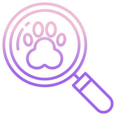 Köpek simgesini, vektör illüstrasyonunu bul