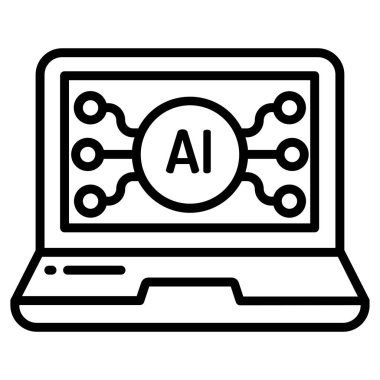 dizüstü bilgisayar simgesi, vektör illüstrasyonu