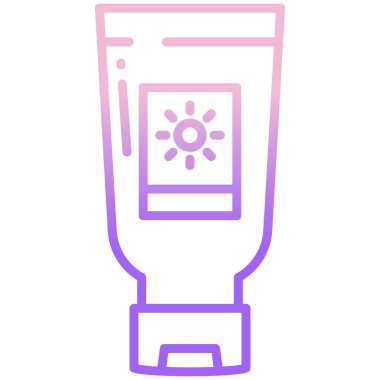 Basit vektör simgesi, güneş kreminin gösterimi