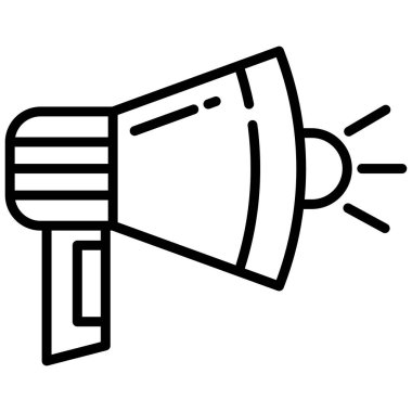 Basit vektör simgesi, megafonun çizimi