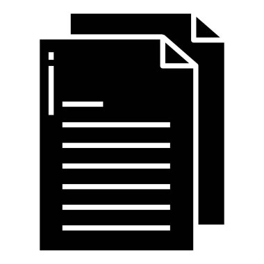 Belge. Web simgesi basit illüstrasyon