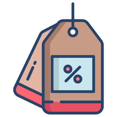 İndirim simgesi beyaz arkaplanda izole edildi