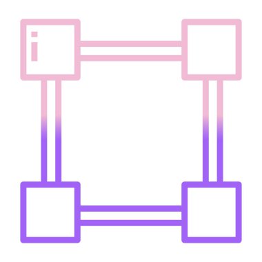 Kare web simgesi basit illüstrasyon