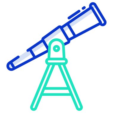 Teleskop basit simgesi, vektör çizim