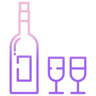 Web için basit bir içecek vektör simgesi çizimi