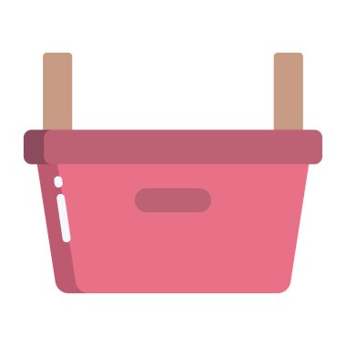 Basit vektör simgesi, sepet illüstrasyonu