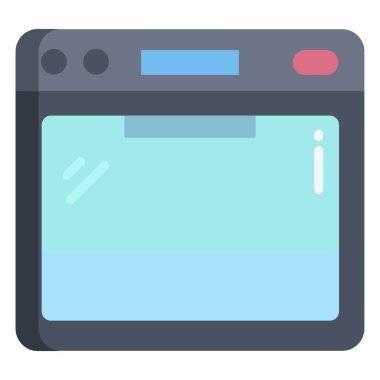 Tarayıcı. Web simgesi basit illüstrasyon