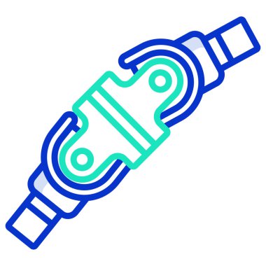 Mavi ve beyaz bir ikonun vektör illüstrasyonu