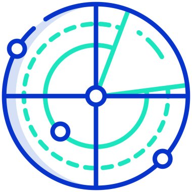 Radar. Web simgesi basit illüstrasyon 