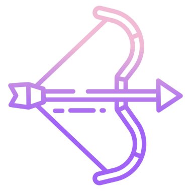 Okçuluk, web simgesi basit tasarım