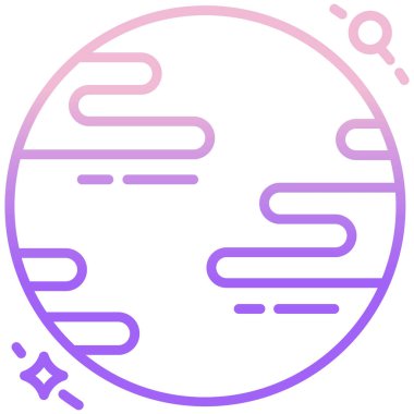 Uranüs web simgesi basit vektör illüstrasyonu