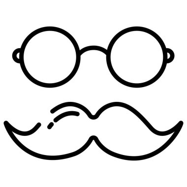 Bıyık. Web simgesi basit tasarım