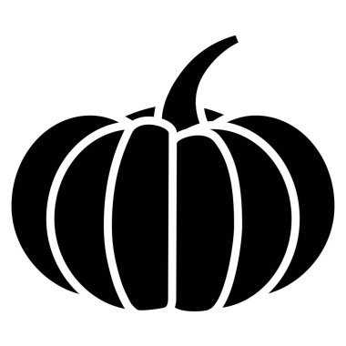 Beyaz arkaplanda izole edilmiş kabağın basit vektör simgesi