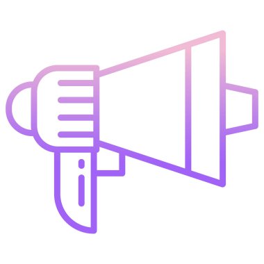 megafon web simgesi, vektör çizim 