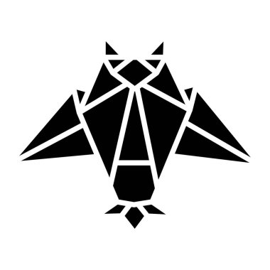 Baykuş simgesi, vektör illüstrasyonu