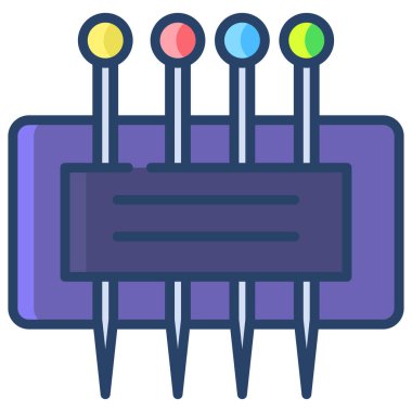 Basit düz vektör iğne çizimi