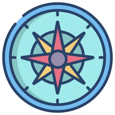 Pusula. Web simgesi basit illüstrasyon 