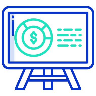 Sunum. Web simgesi basit illüstrasyon 