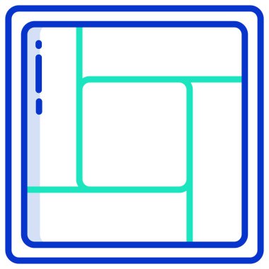 Beyaz arkaplanda Tatami basit vektör simgesi