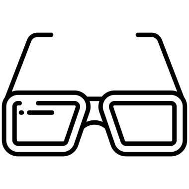 Gözlük. Web simgesi basit illüstrasyon 