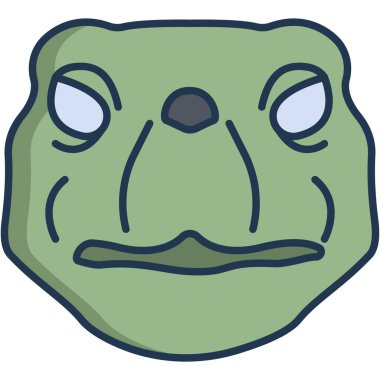 Kaplumbağa simgesi, vektör illüstrasyonu