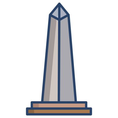 Bir kule simgesinin tek bir izole nesnesinin vektör çizimi