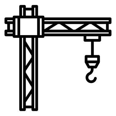 Web simgesi, vektör çizim vinç 